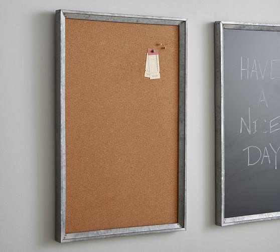 Galvanized Framed Corkboard