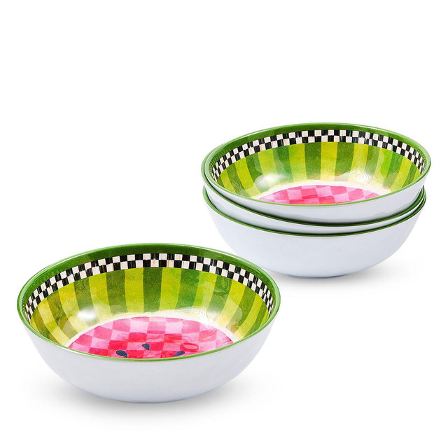 MacKenzie-Childs Watermelon Small Bowls, Set of 4