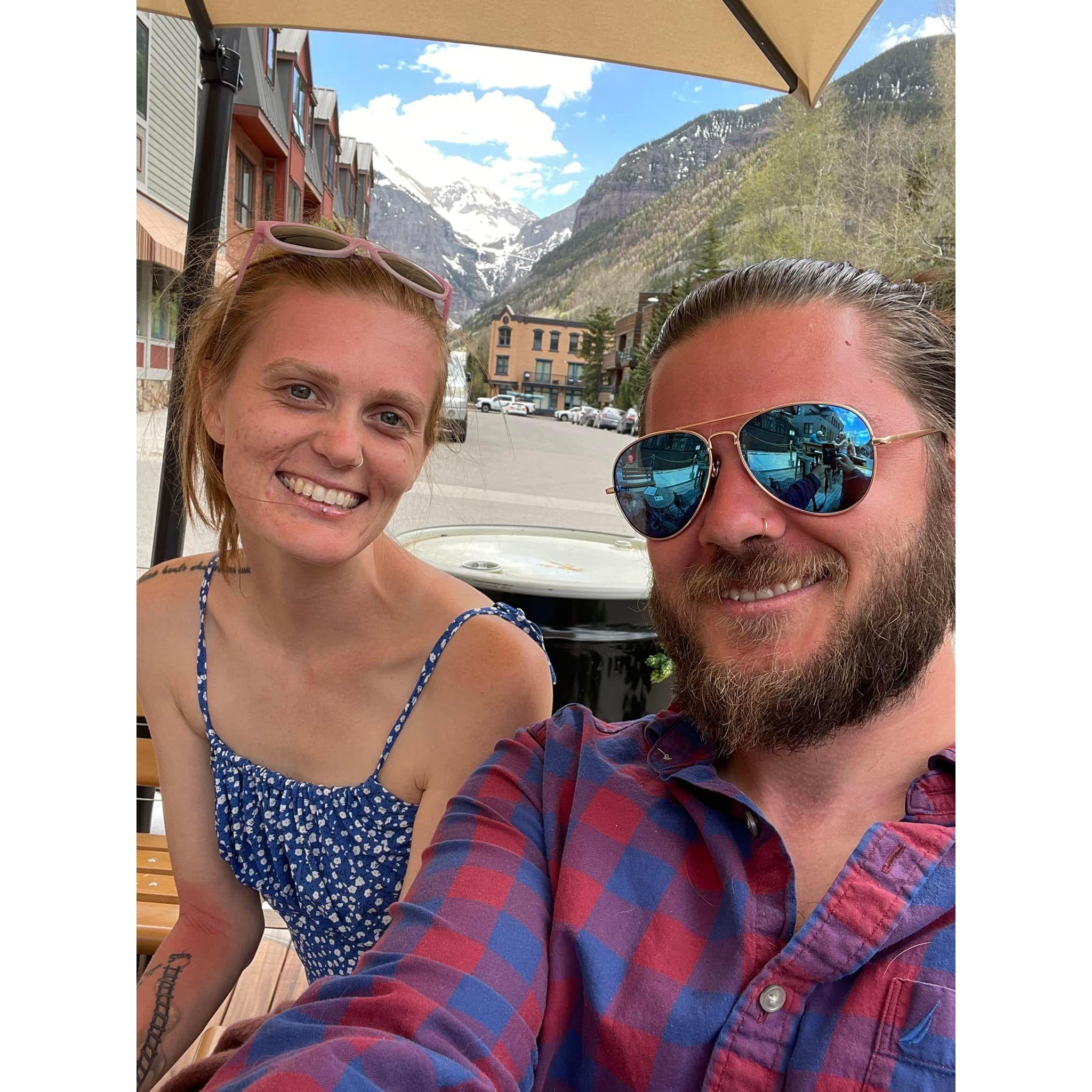Celebrating our 5th anniversary in Telluride, Co. May 2023.