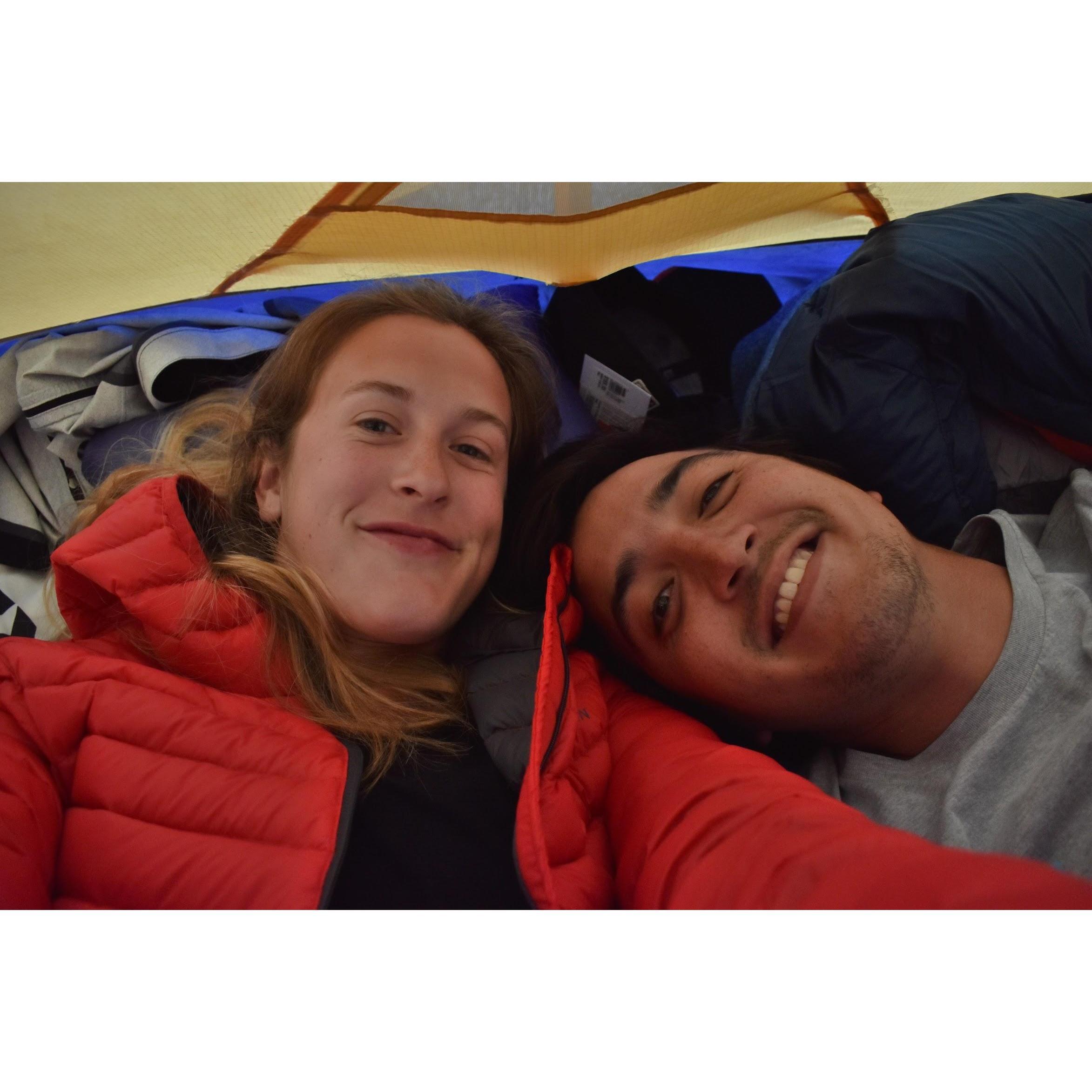 Camping in Norway after hiking Trollatunga.