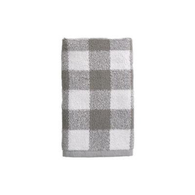 Bee & Willow™ Home Gingham Dobby Hand Towel in Grey