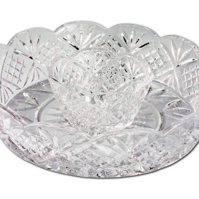 Godinger Dublin 12-Inch Crystal Chip and Dip