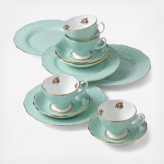 Polka Rose 12-Piece Dinnerware Set by Macy's, Service for 4