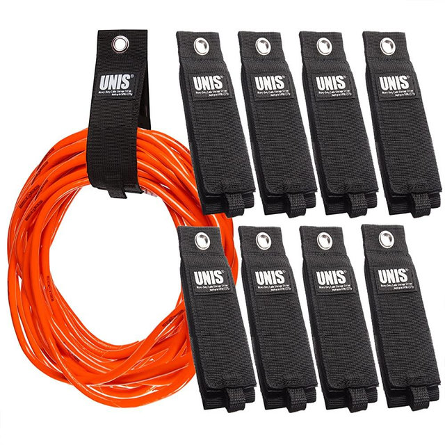 8 Pack Heavy Duty Large Extension Cord Storage Extendable Cable Strap Loop Hanger Organizer for Cable, Hose, Power Cord, and Rope