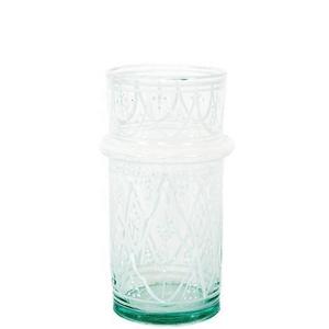 The Little Market Moroccan Glass Vase - White