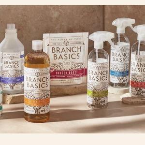 Branch Basics Premium Starter Kit: All Purpose, Glass, and Bathroom Cleaner plus our Foaming Wash, and Laundry Bottle (3 Plastic Spray Bottles + Concentrate) Fragrance-Free