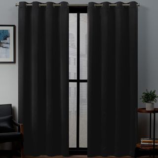 Sateen Room Darkening Curtain Panel, Set of 2