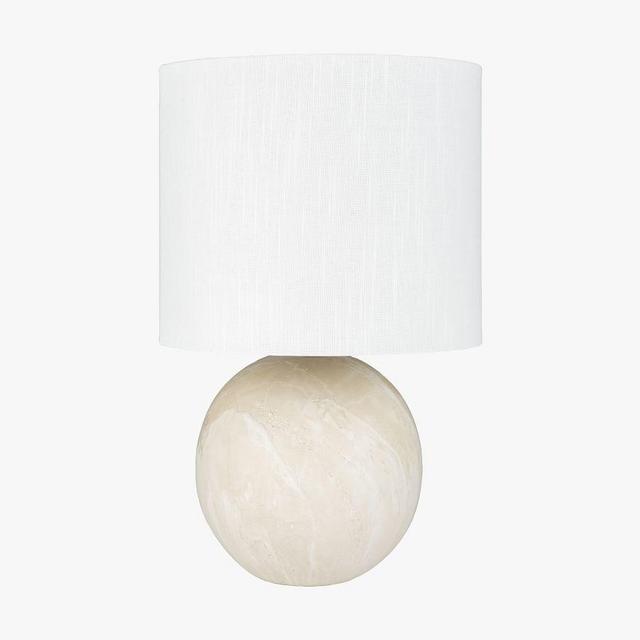 Gleason Round Glass 22" Table Lamp, Cream