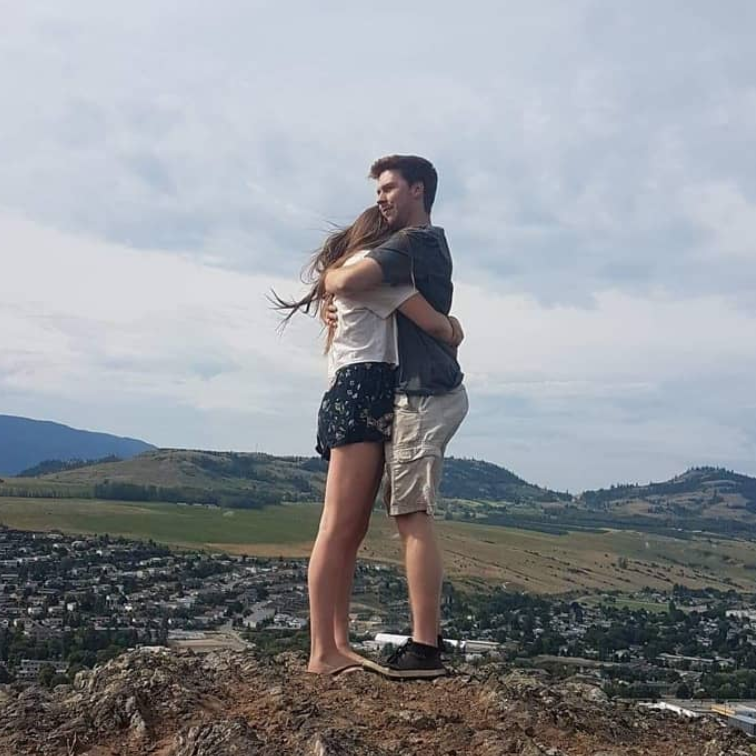 That time we went on a 30-hour road trip to avoid needing to spend the night anywhere. This is us at our last pitstop in Vernon.