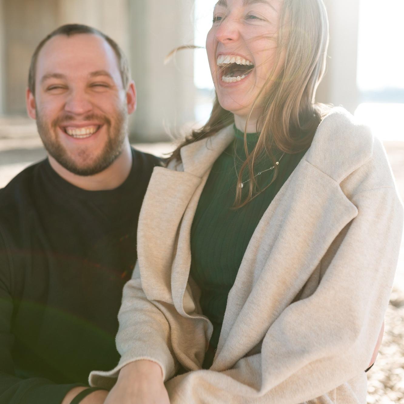 Laughing all the way through photo shoots