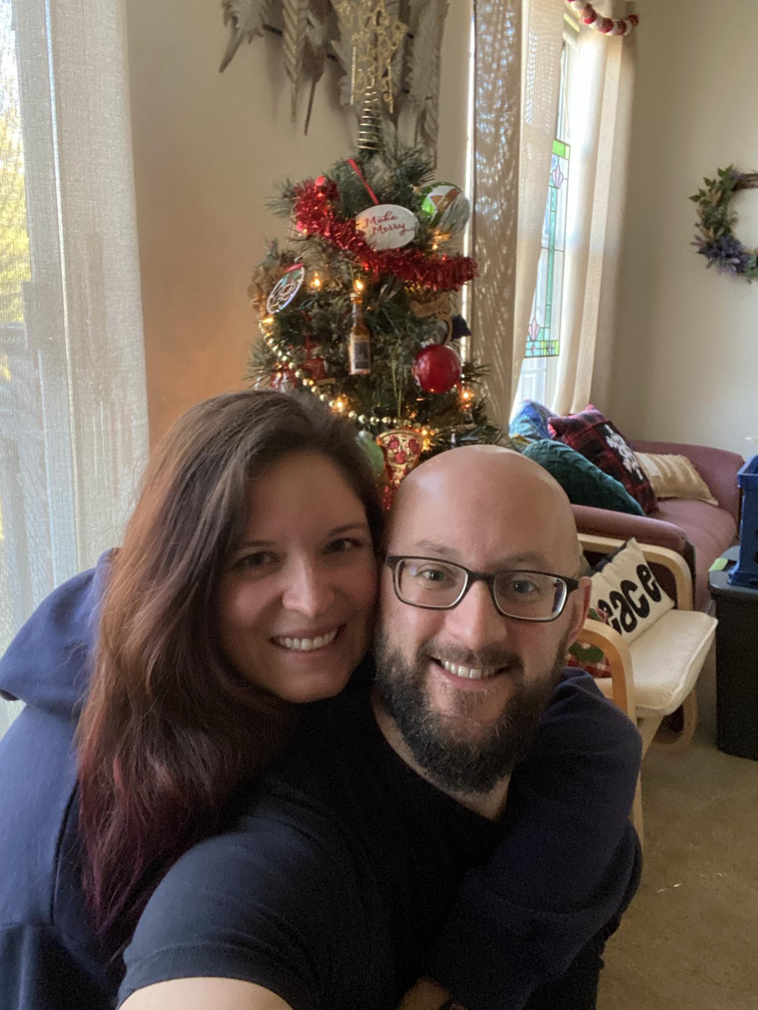 Our first Christmas (and the first Christmas tree we decorated together!)…