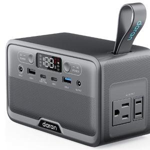 DARAN Portable Power Station 89.6Wh LiFePO4 Battery 100W(200W Peak) Solar Power Bank, Portable Charger Small Generator with AC Outlets & PD Fast Charging for Home/Laptop/Camping(Solar Panel Optional)