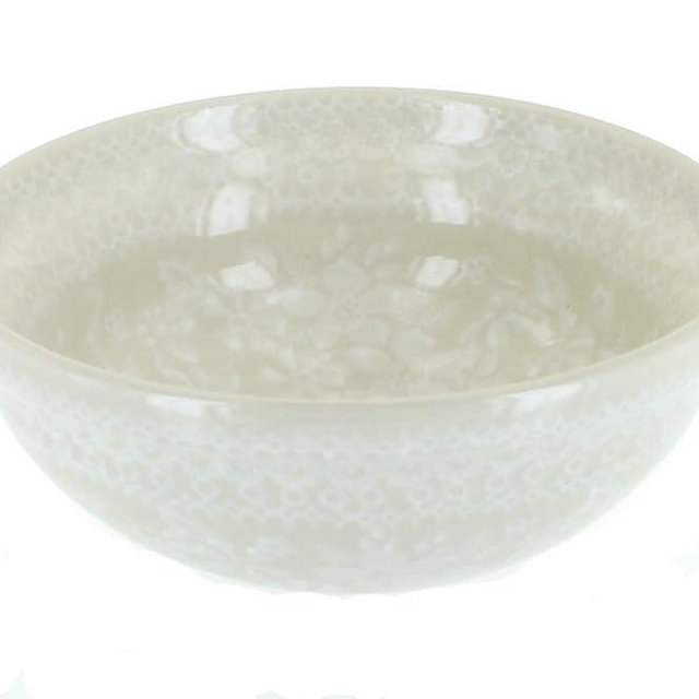 Blue Rose Polish Pottery - Off-white White Lace Dessert Bowl - 5.75" Diameter - Perfect Bowl for Desserts, Appetizers, and Snacks