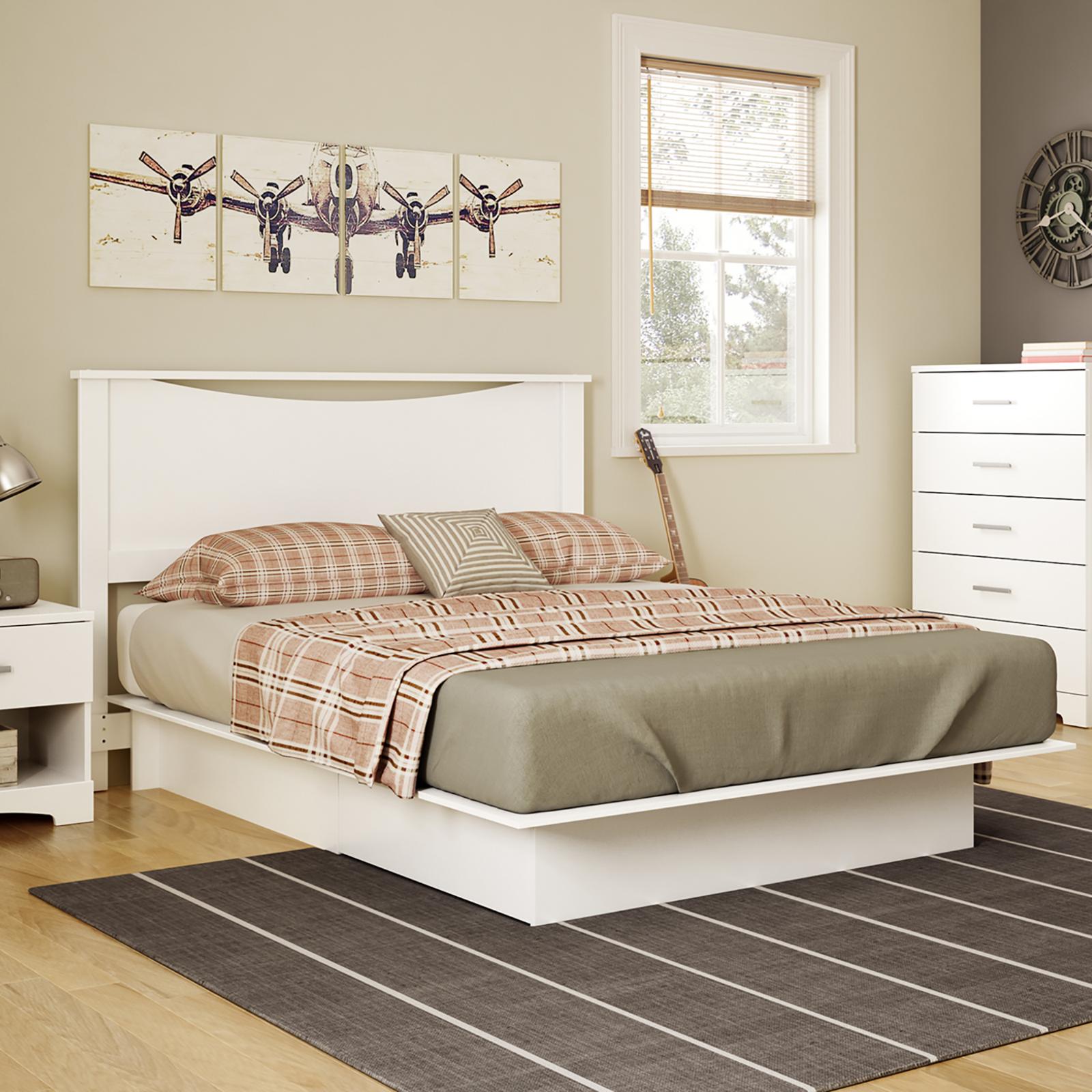 South Shore Furniture, Gramercy Full/Queen Platform Bed With Drawers - Zola