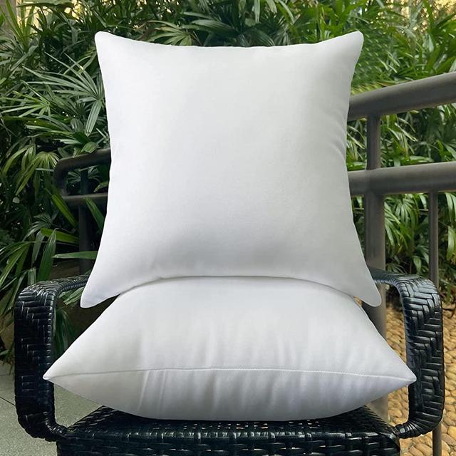 Outdoor Pillow Inserts Waterproof 20 x 20 Throw Pillow Inserts for Couch - Set of 2 Lager Pillows for Bed Square Couch Pillows White Sofa Pillow Indoor