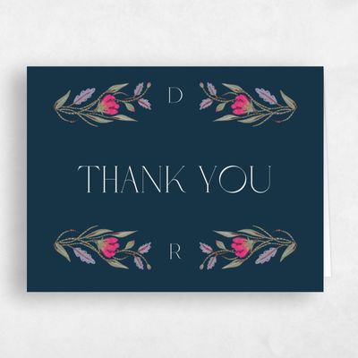 Blue Spring Wedding Thank You - Jardin Landscape