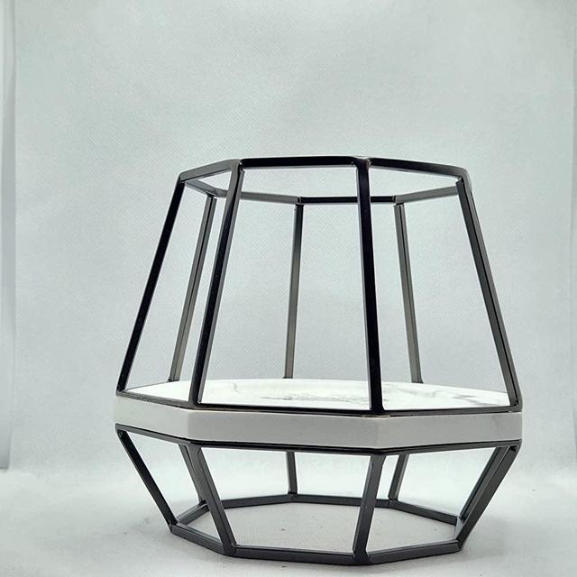 Candle Holder Compatible with Bath & Body Works and White Barn 3-Wick Candles - 2021 - Select Your Favorite! (Candle NOT Included) (Geometric Pedestal)