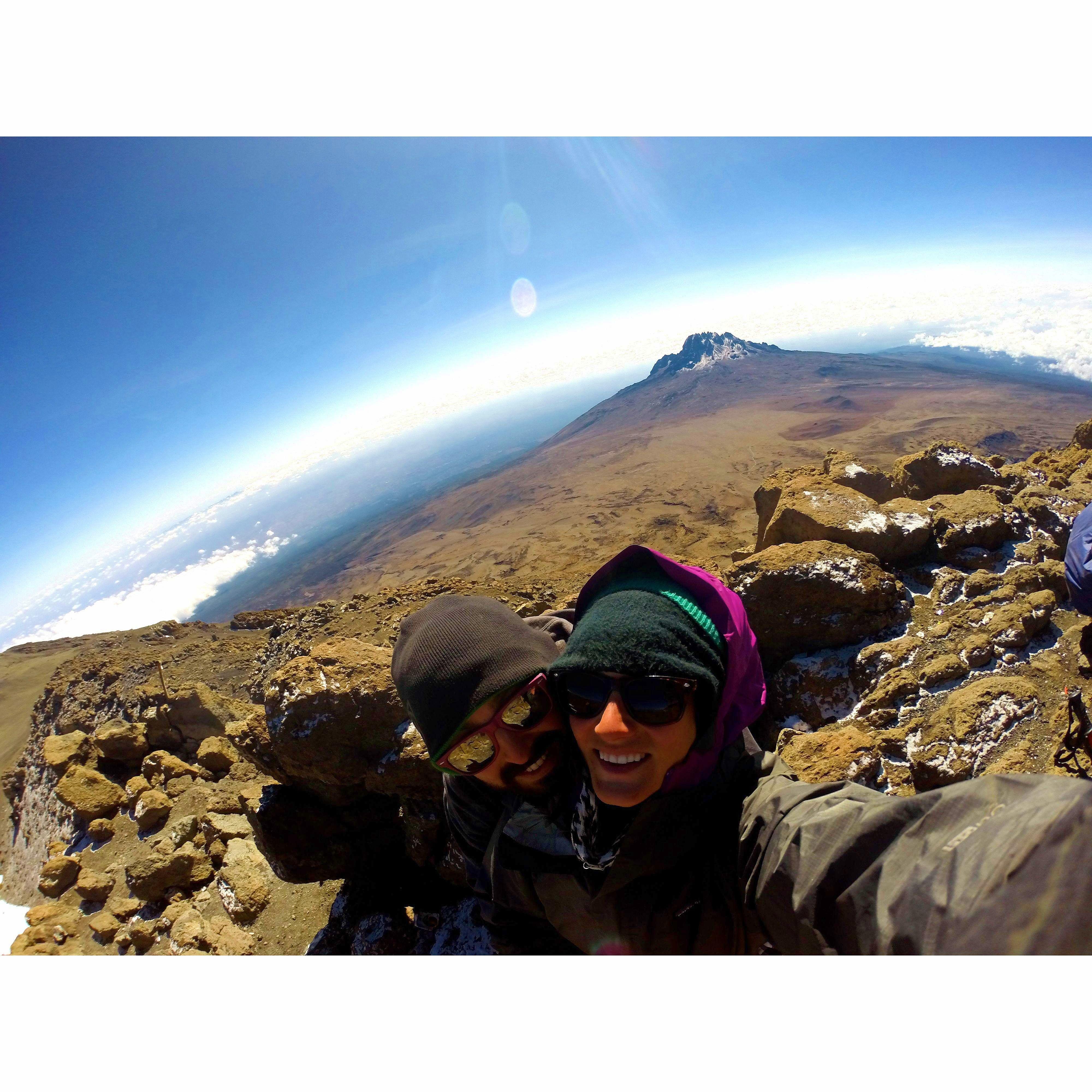 The top of Mt. Kilimanjaro, the highest free-standing mountain in the world! (October, 2014)