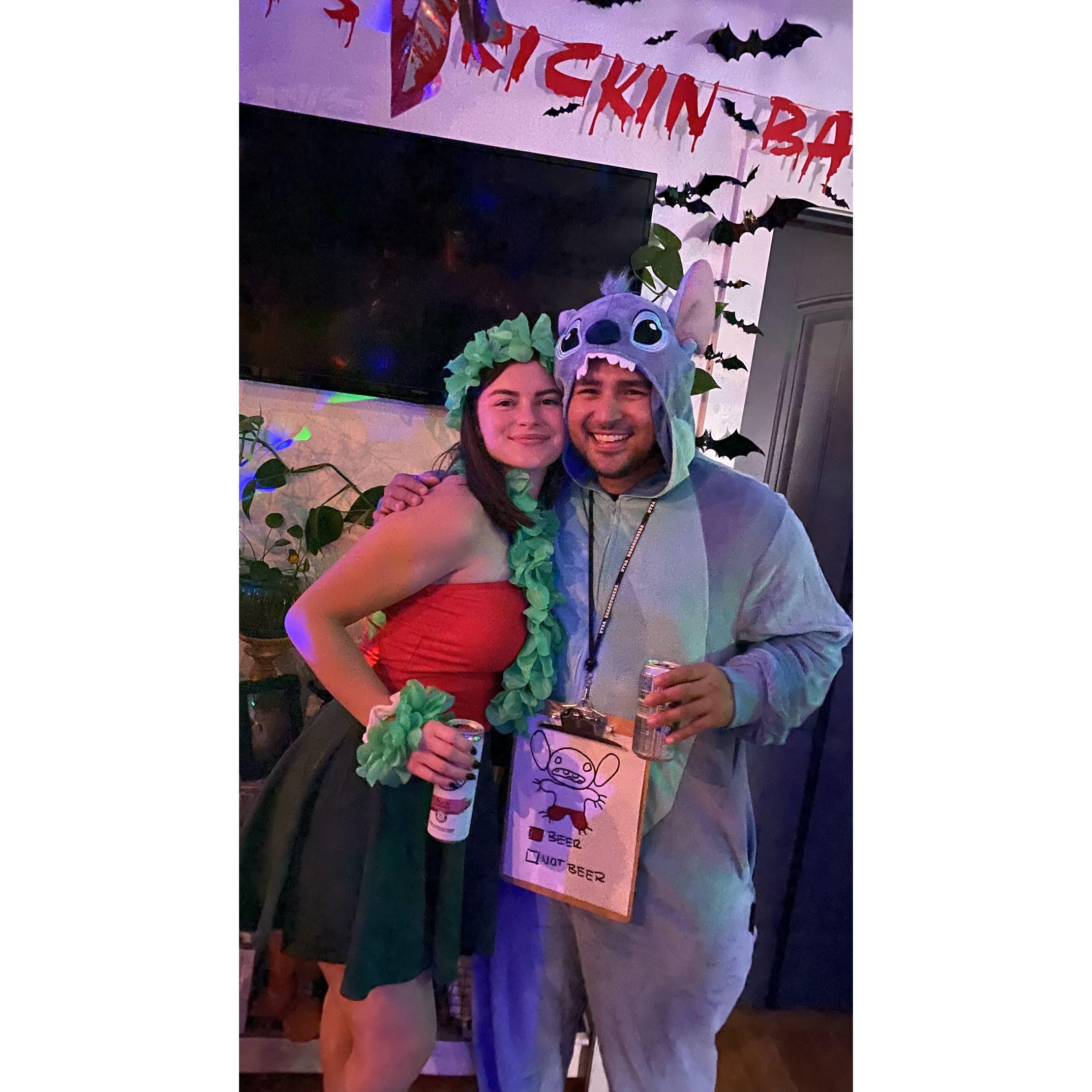 Our second halloween together. Lilo and Stitch