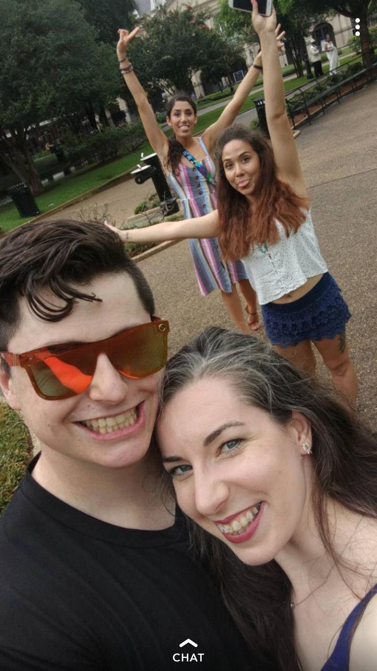 Walking around New Orleans with these goofs.