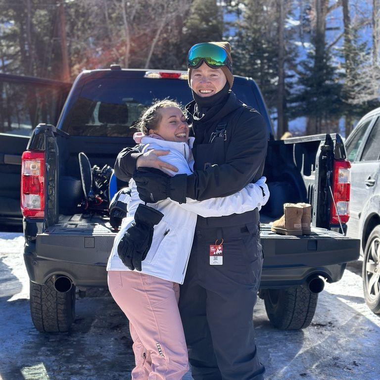 My first time snowboarding experience  in Sipau NM, Only a few tears but no broken bones, and Jeff was so proud of me!