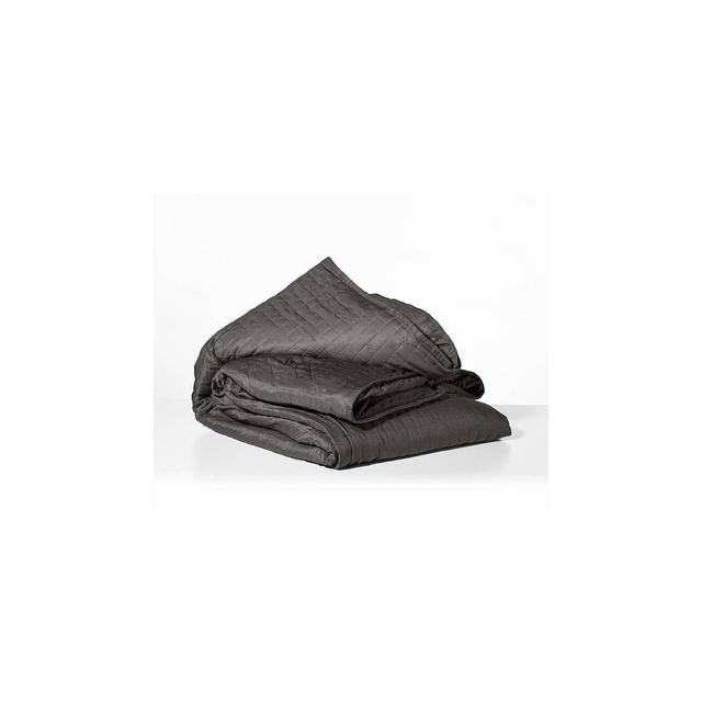 48" x 72" Cooling 15lbs Weighted Blanket with Removable Cover Gray - Gravity