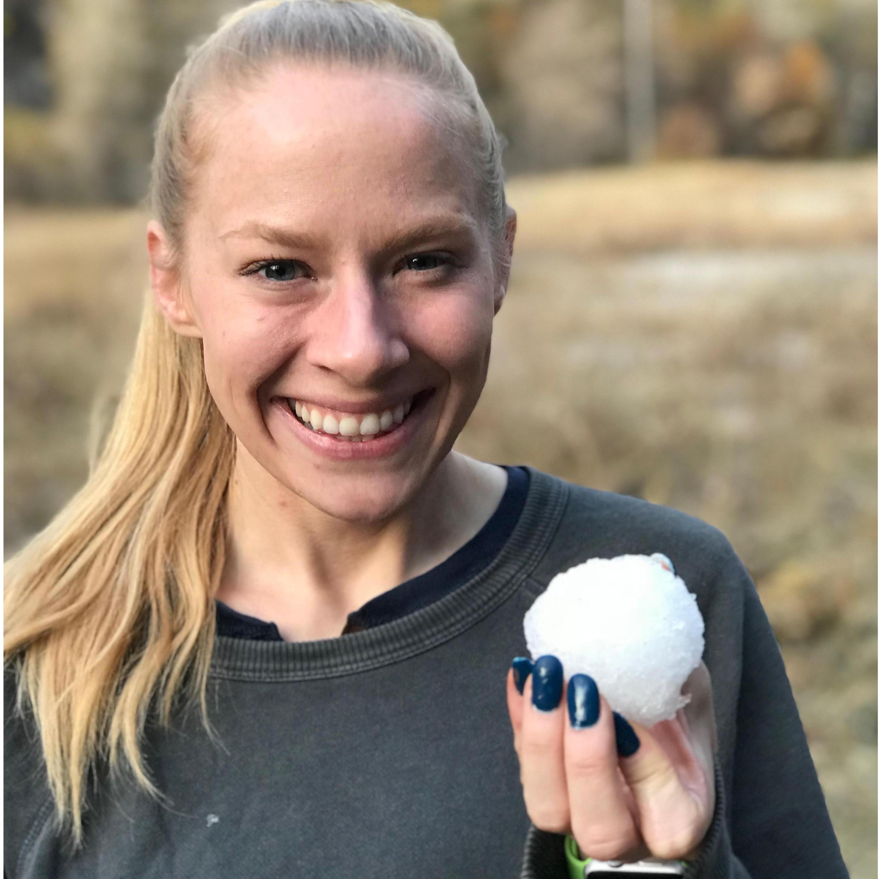 The first snowball of the year!