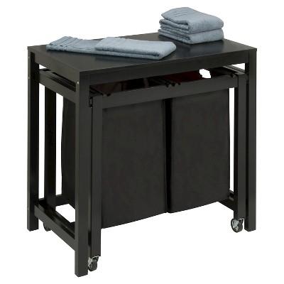 Honey-Can-Do Folding Table and Sorter - Black