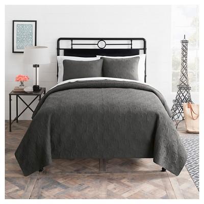 Seedling by ThomasPaul® Aviary Solid Quilt Set Gray Full/Queen - 3pc