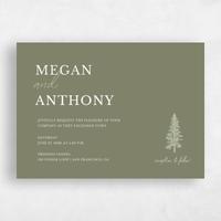 Green Wedding Invitation - Pinehaven Landscape