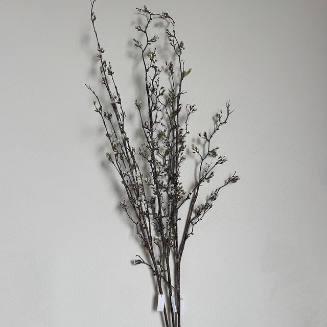 Rustic Reach Weigela Flower Artificial Stems | Fake Twigs & Branches for Vase Decoration | Fall Indoor Home Office Decor | 63" Tall, White