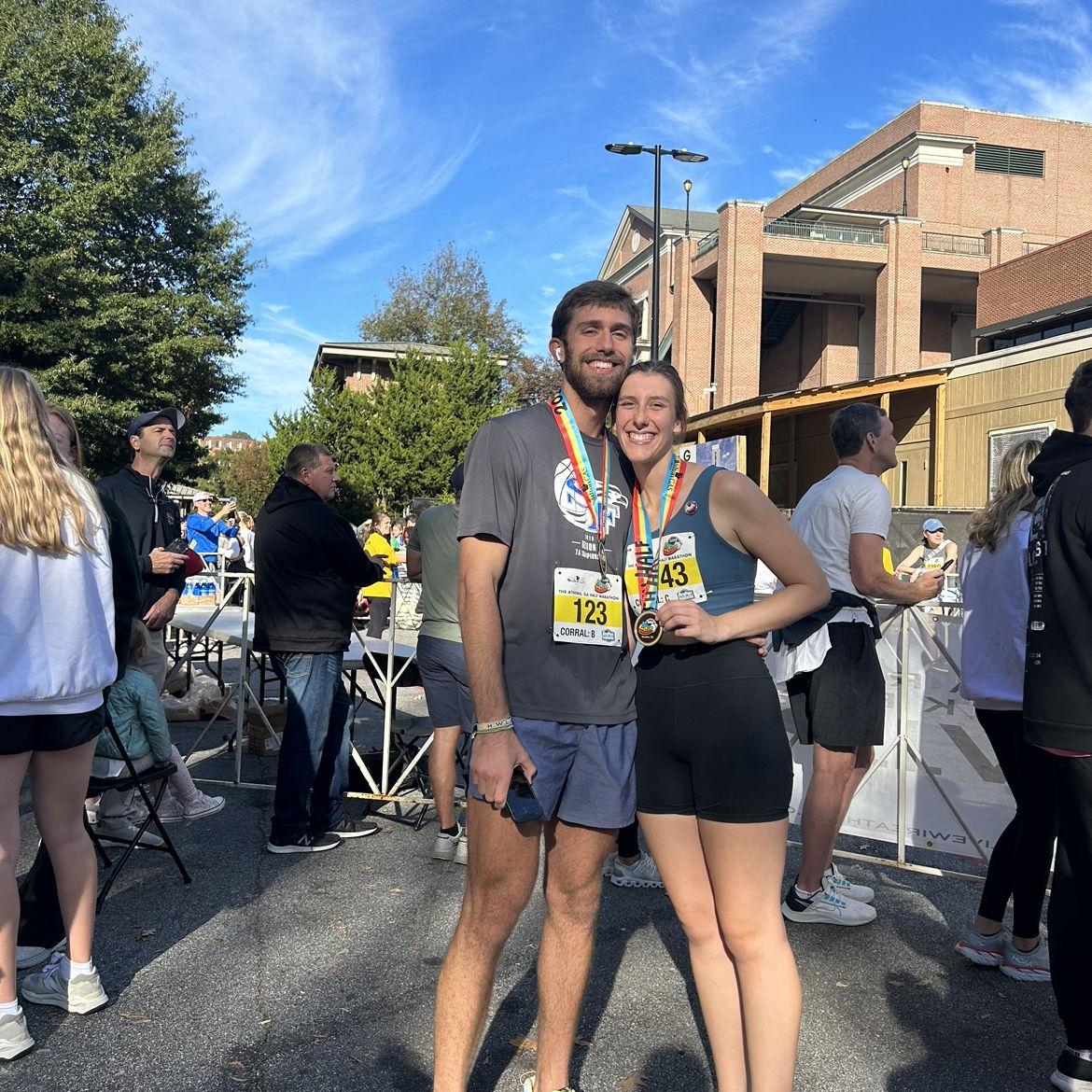 First half marathonnnn- Grady has gone on to run many more I am a better cheerleader than I am runner