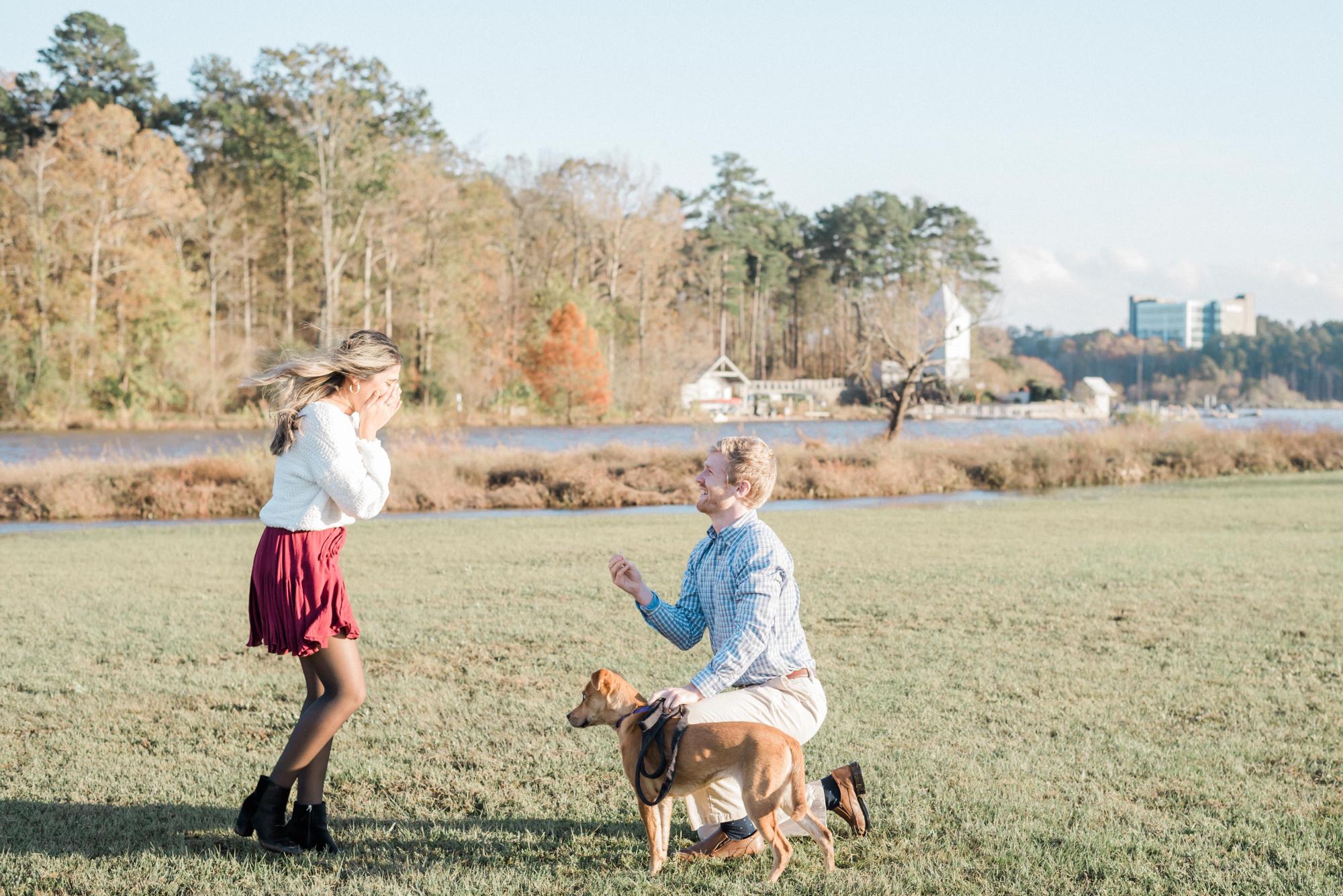 Proposal at Lake Crabtree County Park in Cary, NC