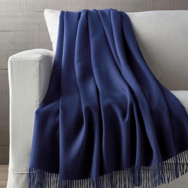 Lima Alpaca Indigo Blue Throw Blanket