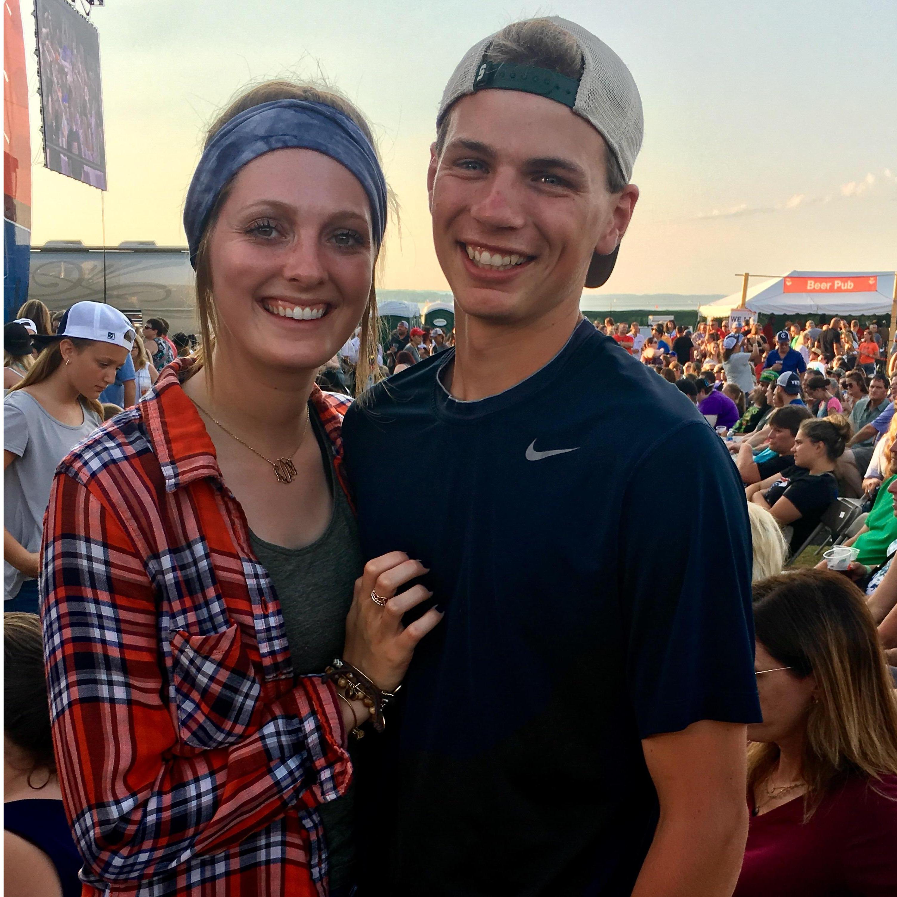 this was taken at the first concert we went to together, 2017
