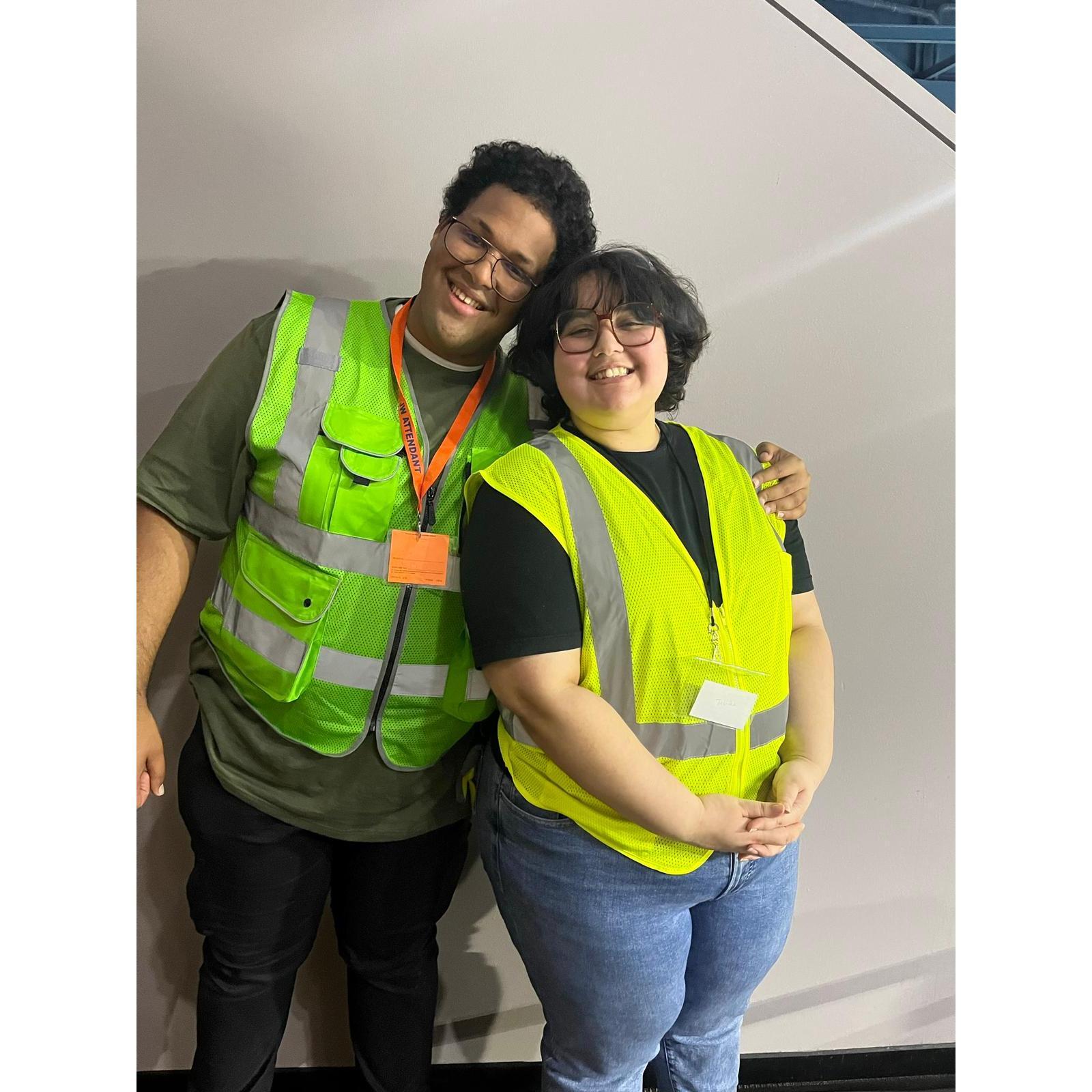 J: Our first Setup for the 2023 Regional Convention!
T: We didn't see each other most of the day, but we caught you long enough to get a pic so people knew we were there.