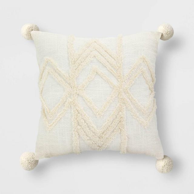 High Low Throw Pillow Cream - Opalhouse™