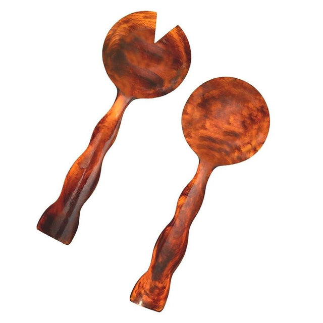 Folkulture Salad Servers or Salad Tongs, Set of 2 Serving Spoons in Kitchen Essentials or Kitchen Utensils Set, 12" Resin Salad Tongs for Serving, Salad Hands, Serving Utensils or Serving Tongs