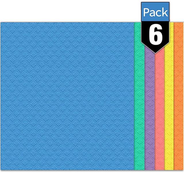 cce Swedish Dishcloth Reusable Cellulose Sponge Cloth for Kitchen, 6 Pack of Eco-Friendly Quick Dry Kitchen Dish Cloths and Dish Towels Sets, Absorbent Cleaning Cloths for Washing Dishes (Assorted)