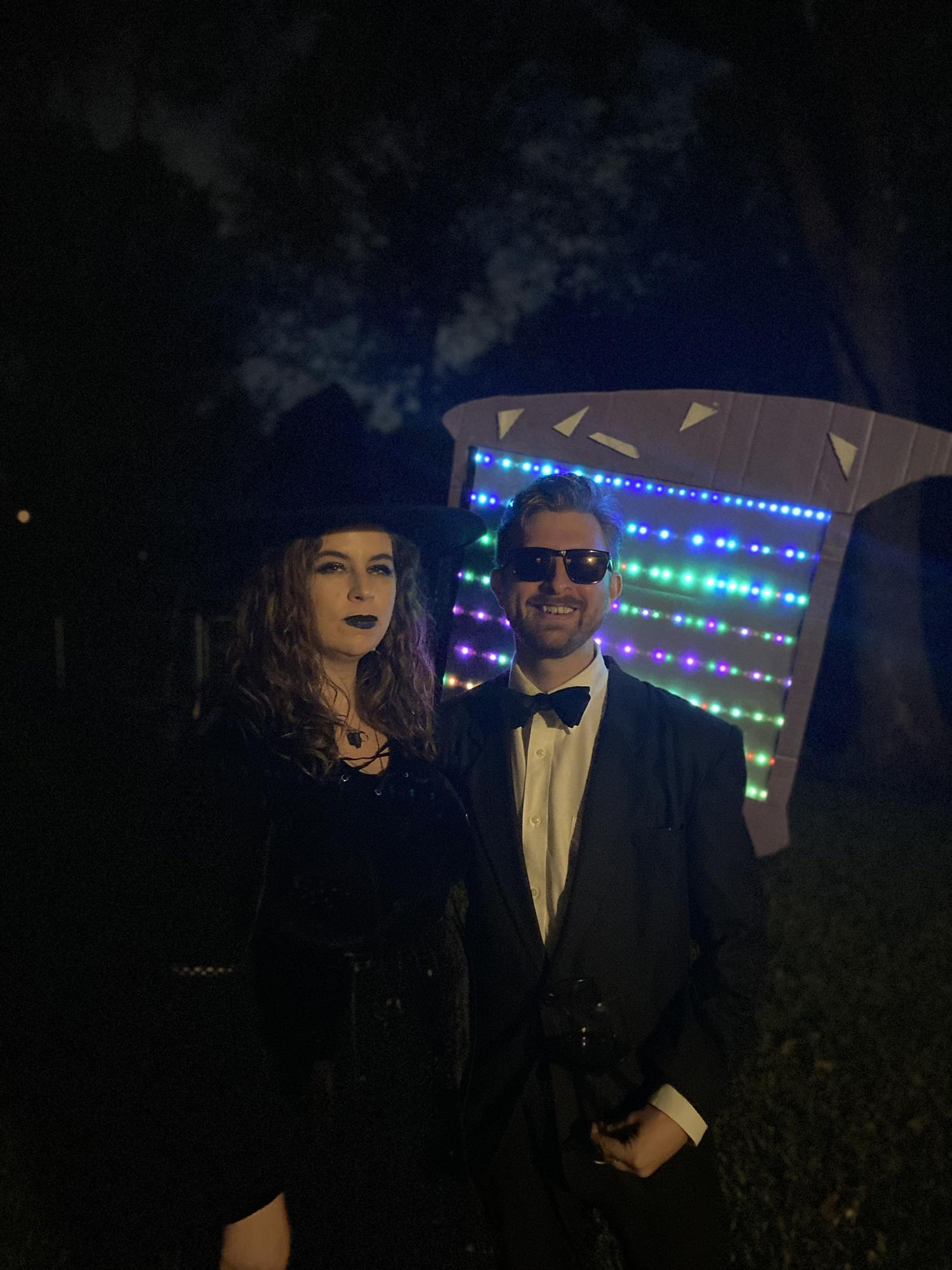 Tanner was Max Headroom for Halloween 2020