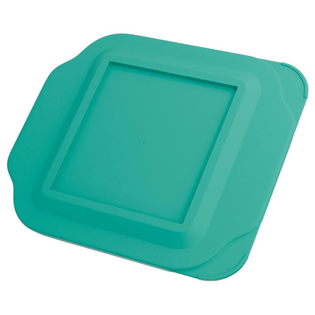 Replacement Lid fits Pyrex 2-Quart 8" x 8" Glass Baking Dish #222, Compatible with Lid #222-PC, Food Storage Container Cover with Flush Tab Handles (Teal)