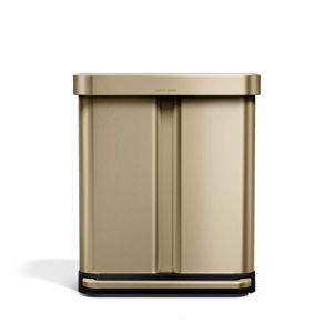 58L Step Recycler, Matte Gold - Simplehuman