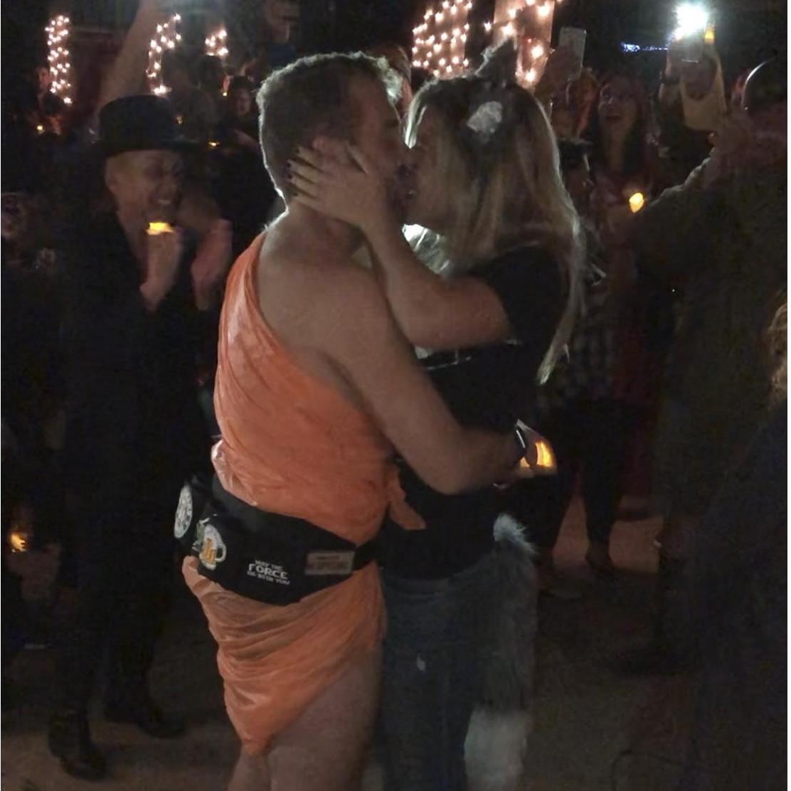 The night we both said "Yes" to forever. Our engagement, exactly 4 years after we met, in Stef's backyard. October 2018.