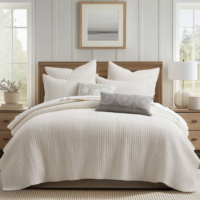 Loden Cream Full/Queen Quilt Set - Levtex Home