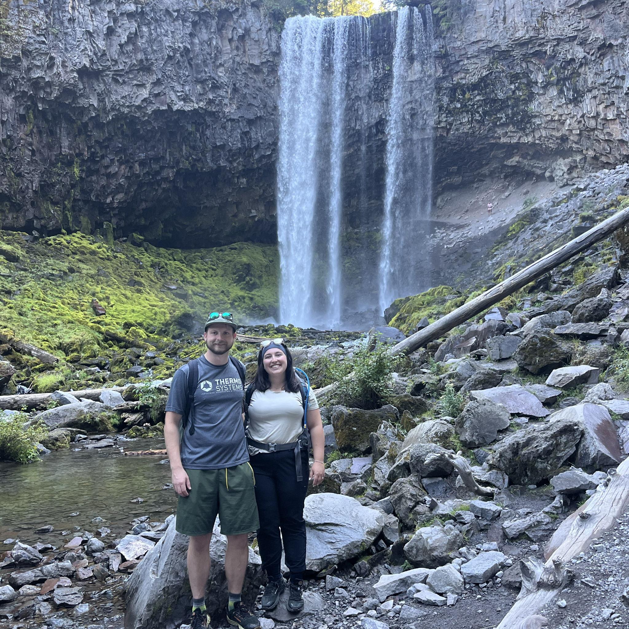 Gabe & Alyssa at Tamanawas Falls, Oregon.
August 2024