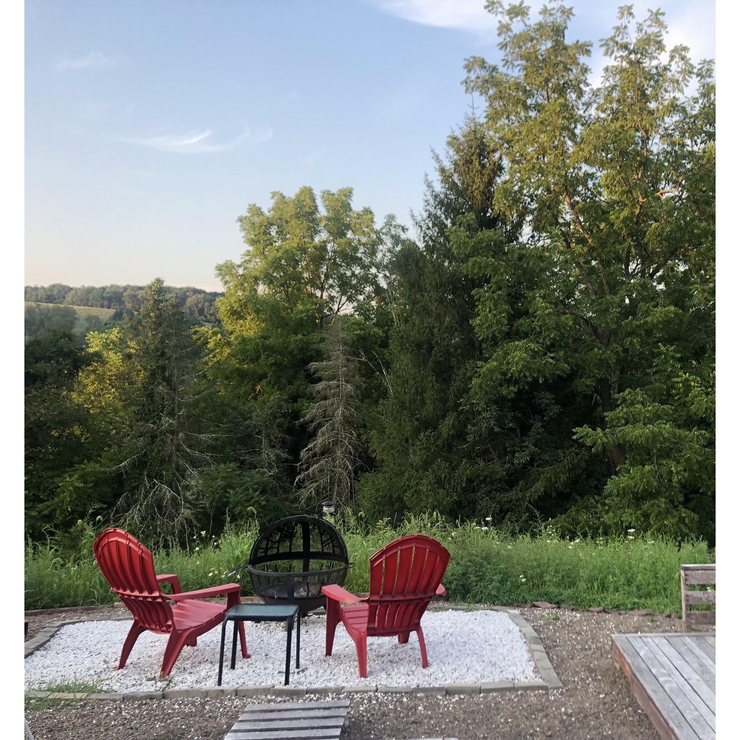 The view from our cabin rental in Ringtown, Pennsylvania. Where Dave proposed- because what else would you do in a place called "Ringtown"?