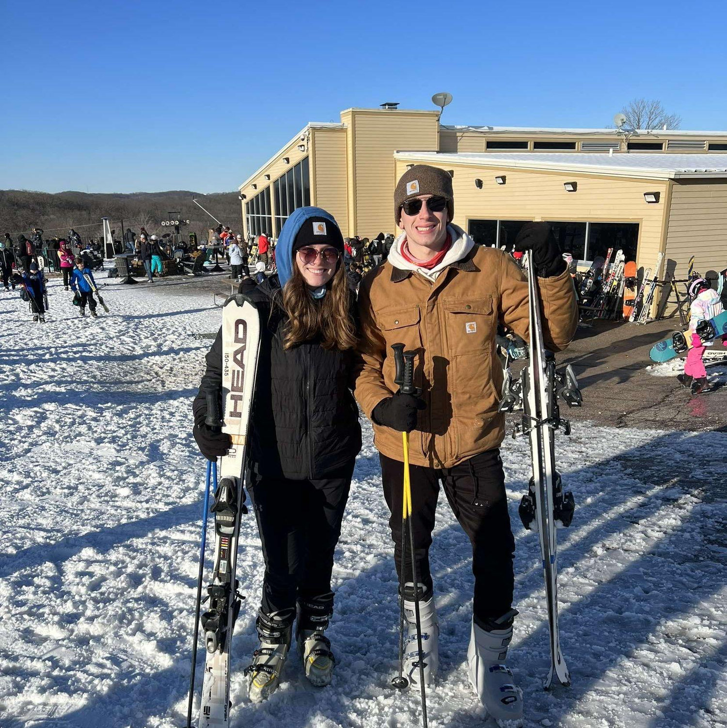 February 2024 - David's roommate taught us how to ski for the first time!