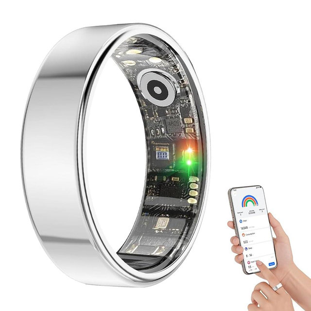 BENIO Gen 2 Smart Ring for Women & Men, Heart Rate,Fitness Tracker with Sleep，Step/Sleep/Blood Oxygen/Heart Rate Tracker, 5ATM Waterproof for iOS and Android,No Subscription