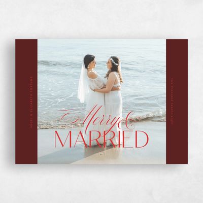 Maroon, Red Holiday Card - Belle