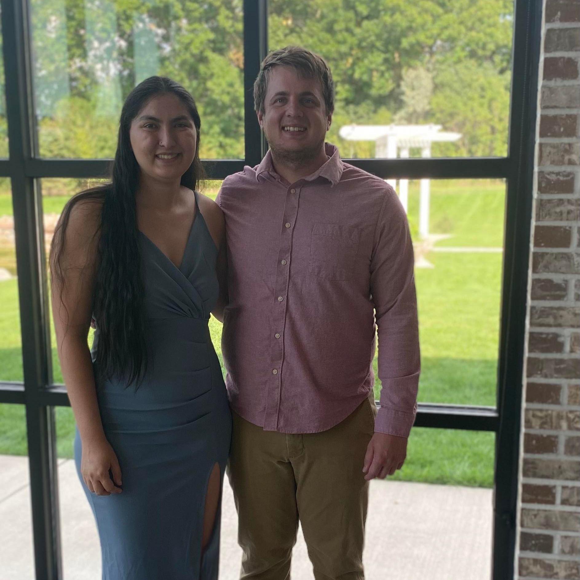 At a friend's wedding in September 2021.